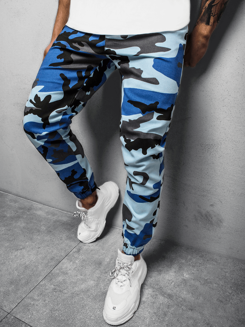 Férfi nadrág jogger kék-fekete OZONEE C/109