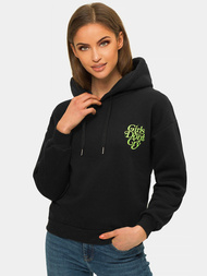 Női kapucnis pulóver fekete OZONEE JS/B26013