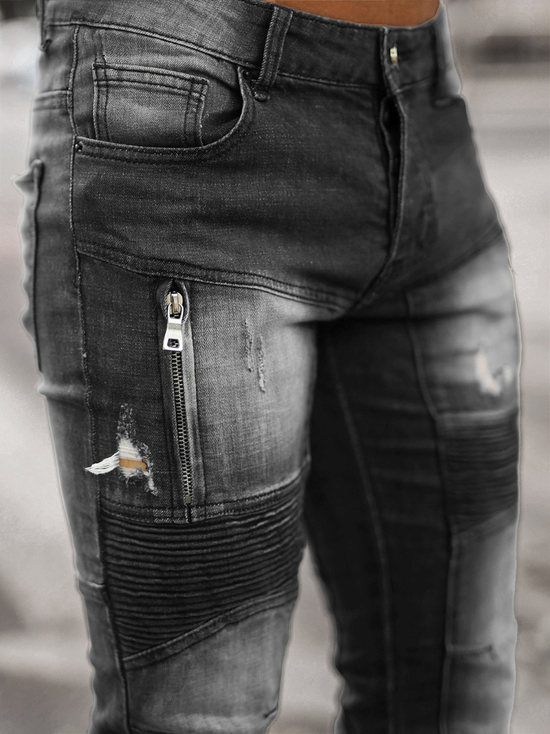 Férfi farmer nadrág fekete OZONEE NB/MP0046NZ