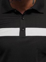 Férfi galléros póló fekete OZONEE NB/MT3108