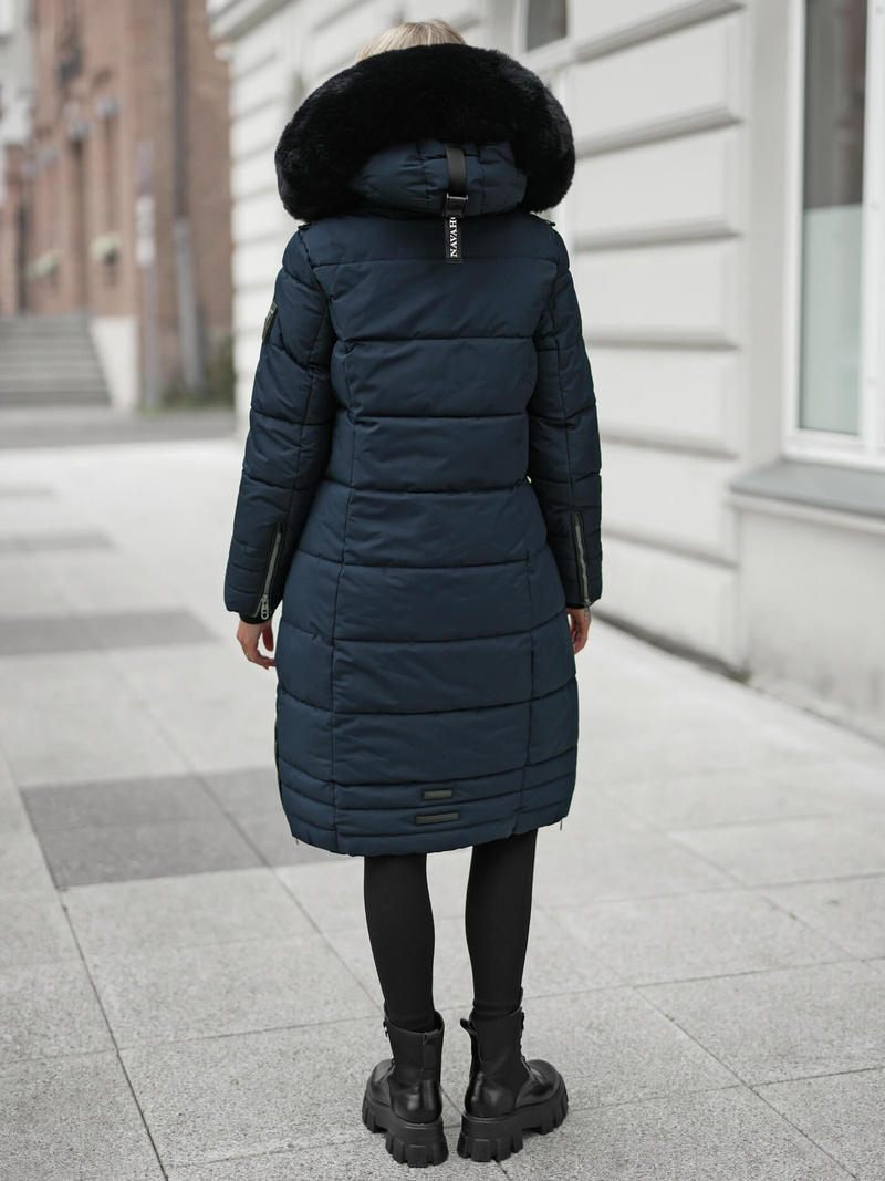 Női téli kabát póló gránát OZONEE O/W377