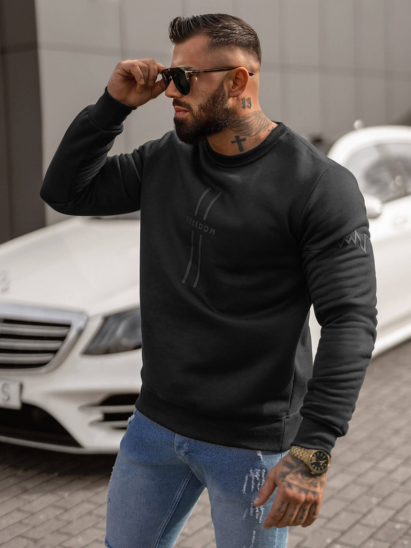 Férfi Melegítő Felső Fekete OZONEE JS/8B1358/3