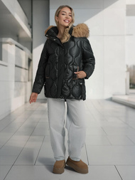 Női téli kabát fekete OZONEE O/5M3226/392Z