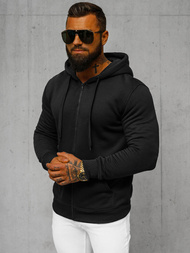 Férfi kapucnis pulóver Fekete OZONEE JS/2008Z