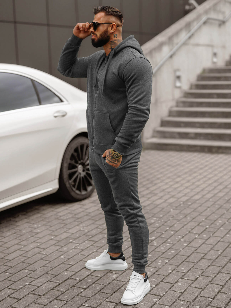 Férfi melegítő együttes grafit OZONEE JS/68C10386/5Z