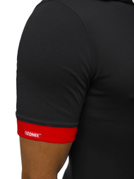 Férfi póló Fekete-piros OZONEE O/1273Z