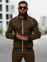 Férfi melegítő együttes sötét-bézs OZONEE O/FF5110AB