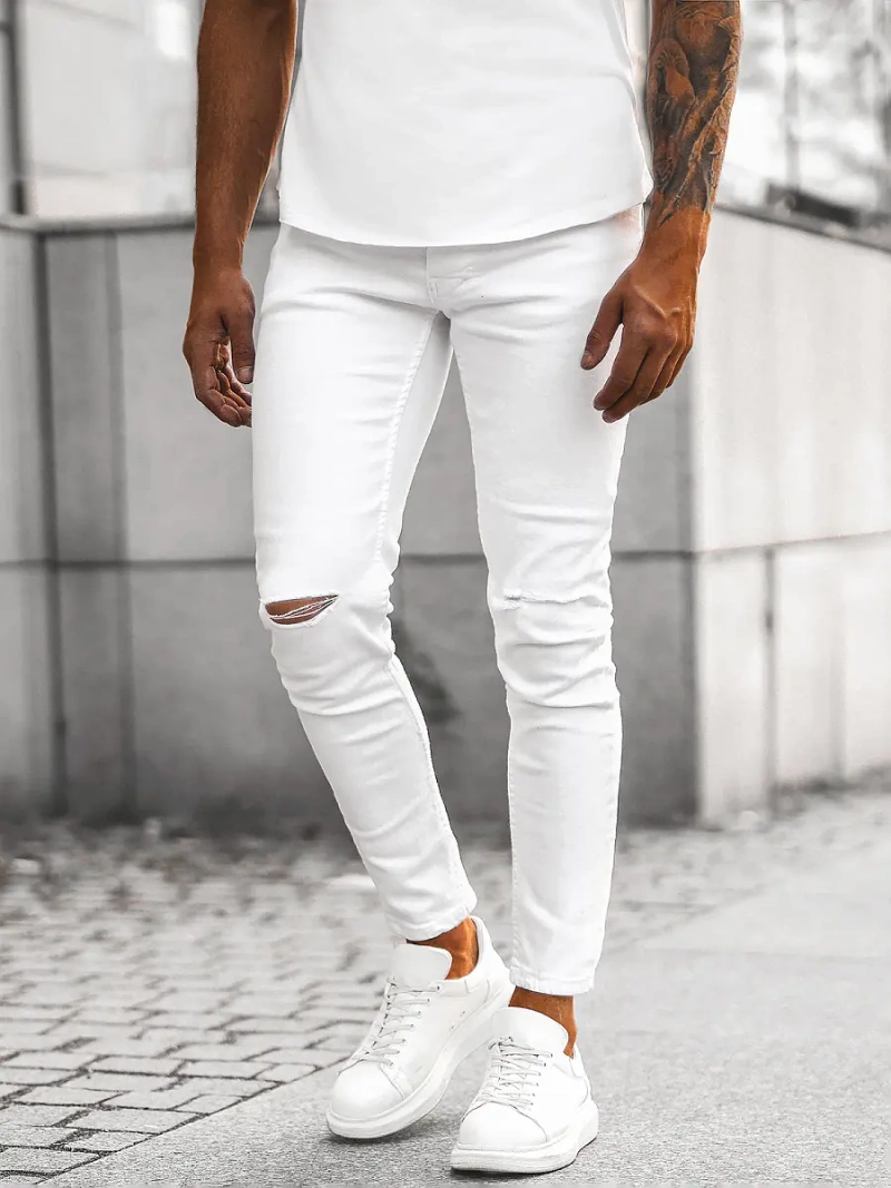 Férfi Farmer Nadrág Fehér OZONEE E/5391/01Z