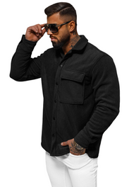 Férfi Ing Fekete OZONEE O/GOM23040