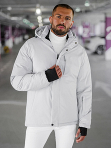 Férfi Steppelt Kabát Világos-Szürke OZONEE JS/91M9906/280