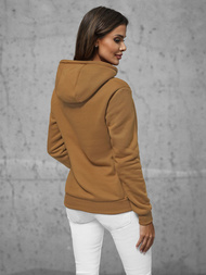 Női kapucnis pulóver Barna OZONEE JS/W02/157Z