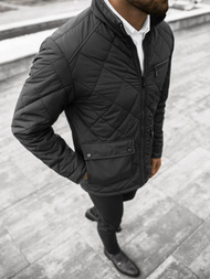 Férfi átmeneti kabát fekete OZONEE JS/22M11/1