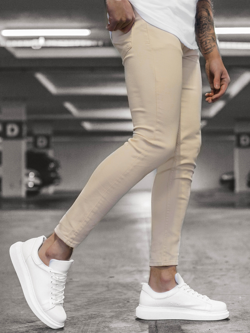 Férfi farmer nadrág Bézs/A OZONEE DP/583