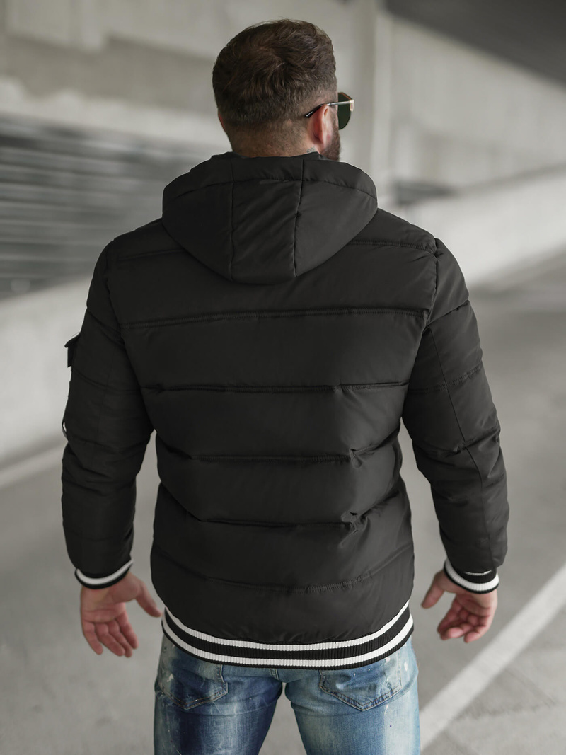 Férfi kabát fekete OZONEE JS/57M7501/392Z