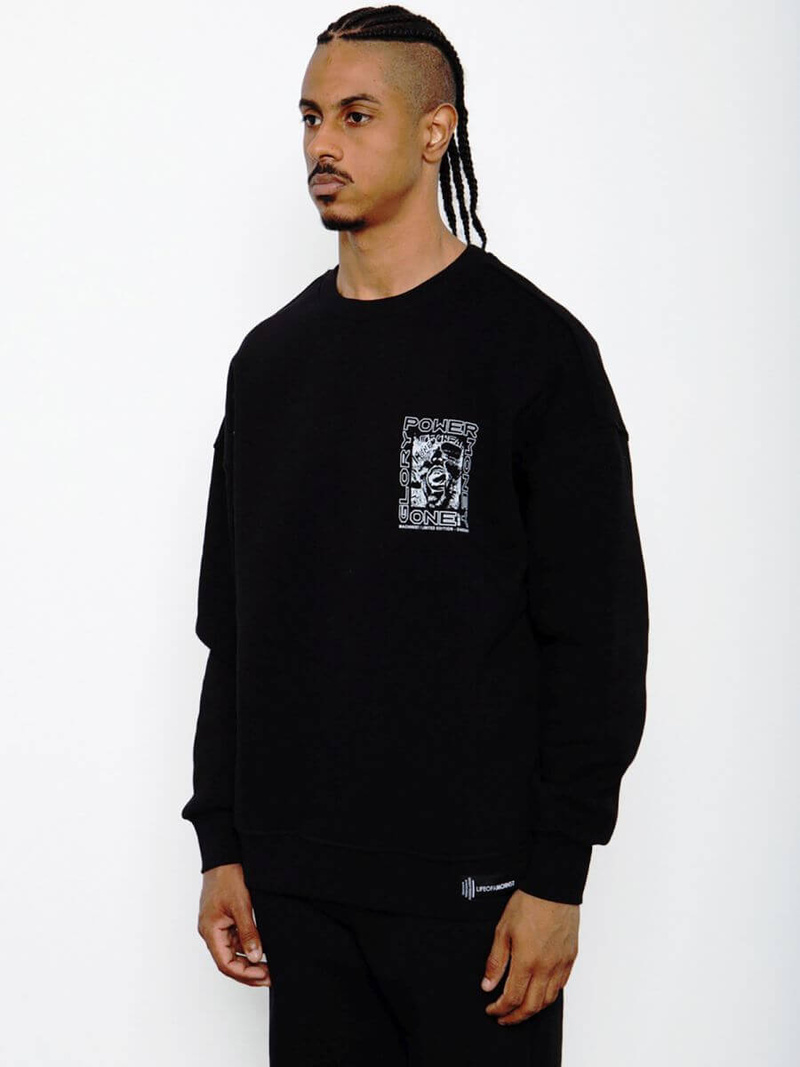 Férfi melegítő felső Fekete OZONEE MACH/M3257