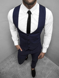 Férfi szett - mellény és chino nadrág Gránát OZONEE DJ/5556