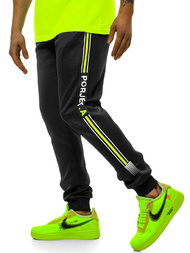 Férfi melegítő nadrág Fekete-zöld OZONEE JS/AM120