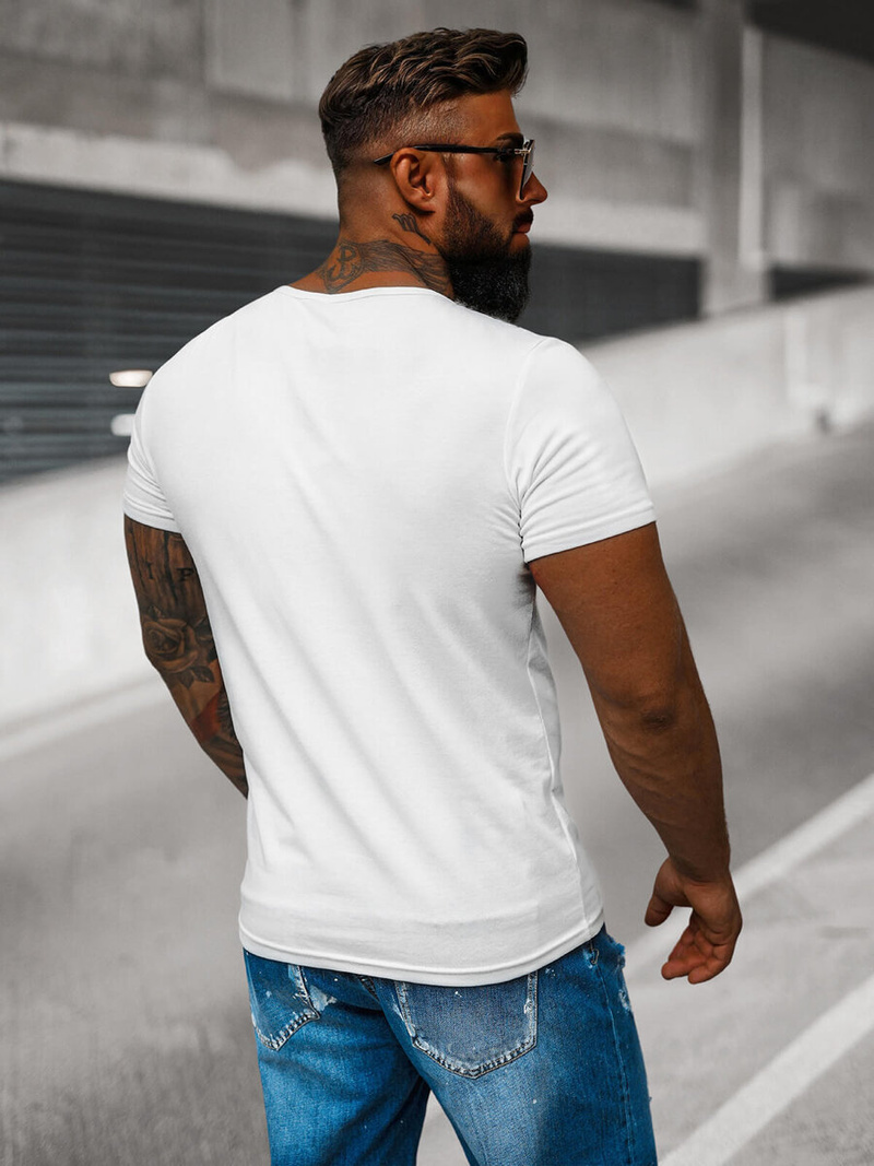 Férfi Póló Fehér OZONEE JS/712007Z