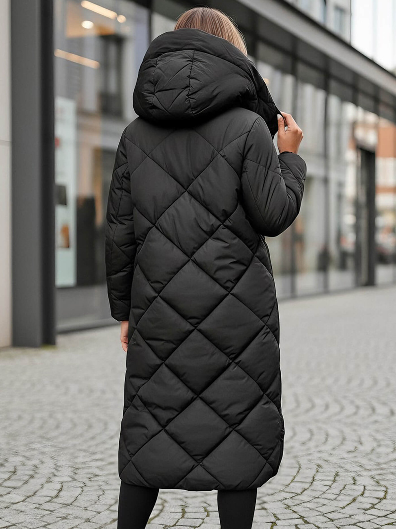 Női téli kabát fekete OZONEE JS/5M3173/392Z