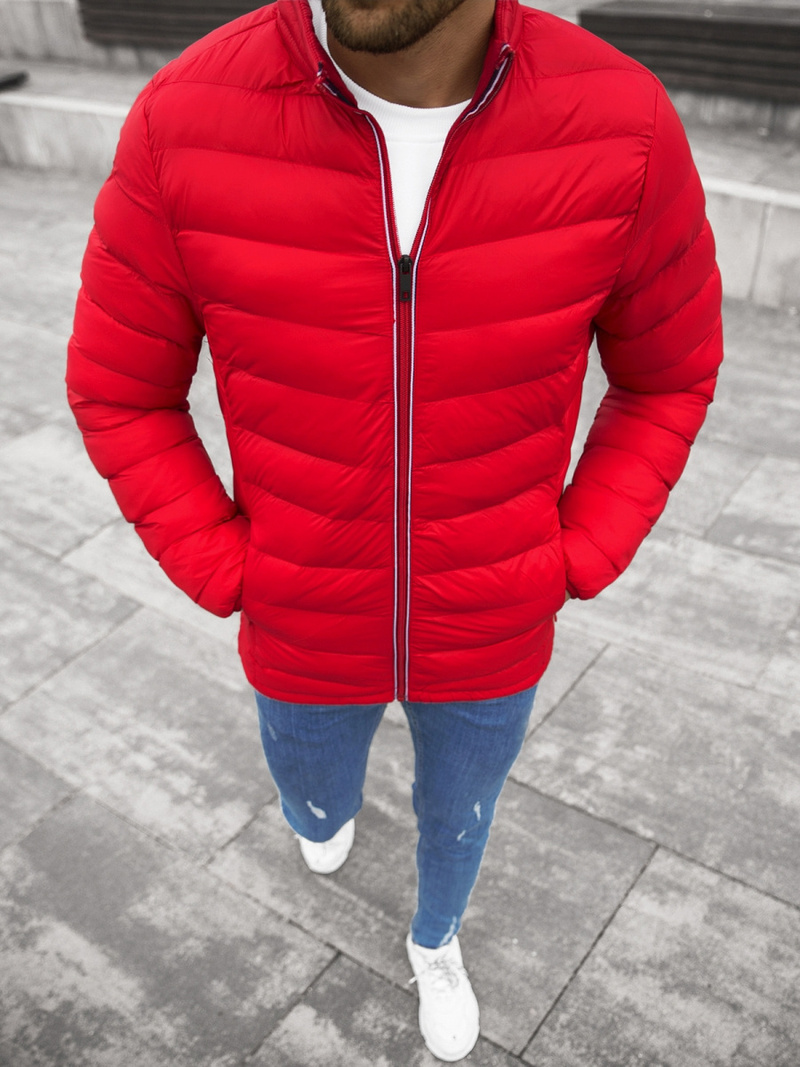 Férfi átmeneti kabát piros OZONEE JB/JP1100Z