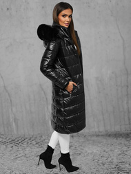 Női téli kabát fekete OZONEE JS/16M9127/392