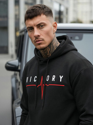 Férfi kapucnis felső fekete OZONEE JS/8B1757/3