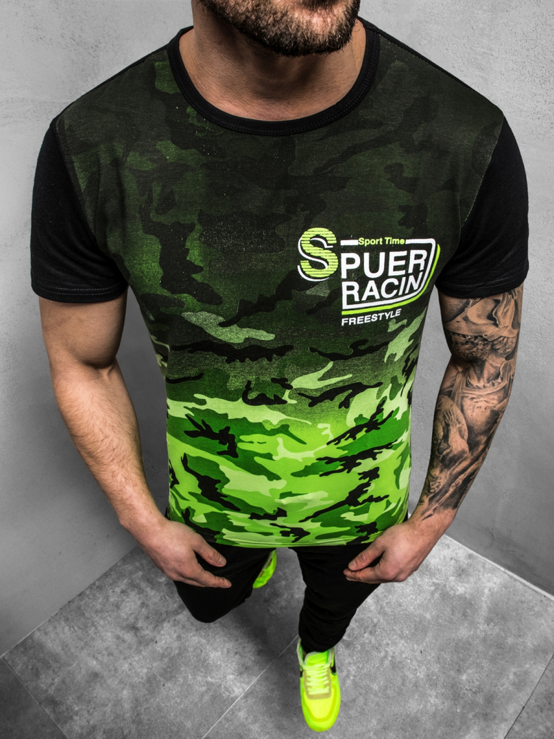 Férfi póló Zöld OZONEE JS/SS10985Z