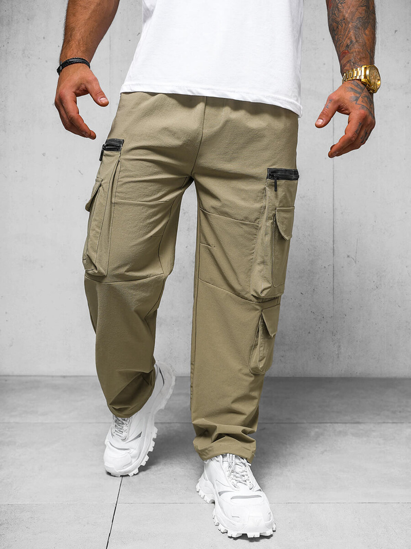 Férfi Nadrág Sötét-Bézs OZONEE O/PS5526