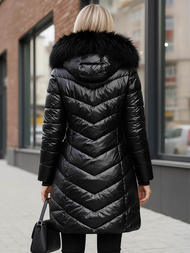 Női téli kabát fekete OZONEE JS/16M9100/392Z