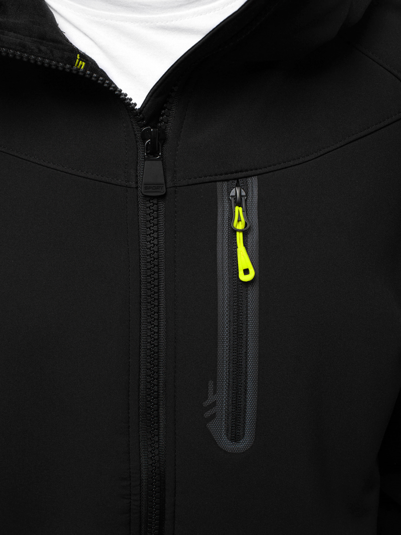 Férfi softshell kabát fekete-sárga OZONEE GE/12269