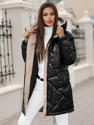 Női téli kabát fekete OZONEE JS/5M3189/392Z