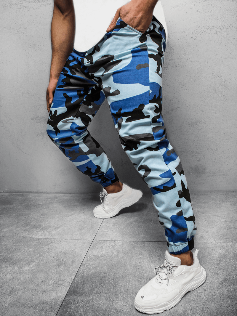 Férfi nadrág jogger kék-fekete OZONEE C/109