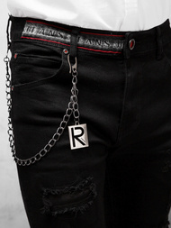 Férfi farmer nadrág Fekete OZONEE DR/TF087Z