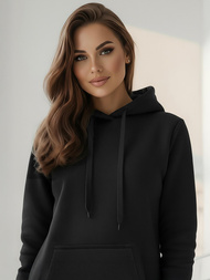 Női kapucnis pulóver fekete OZONEE JS/YS10003/3Z