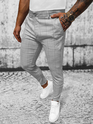 Férfi chino nadrág szürke OZONEE O/3000