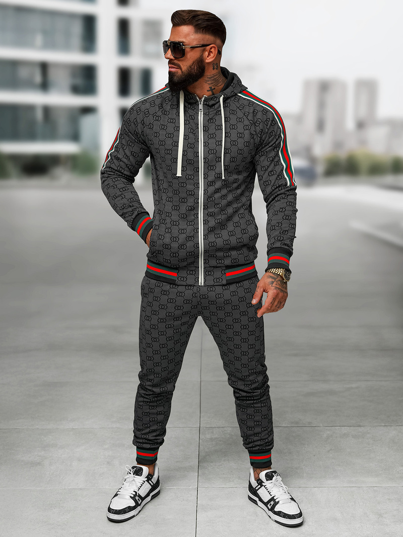 Férfi melegítő együttes fekete OZONEE O/FF5111AB