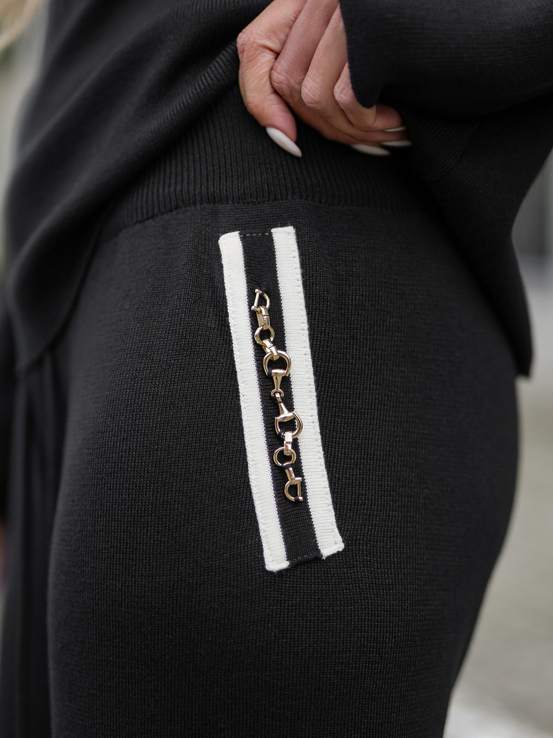 Kétrészes női tréning szett fekete OZONEE JS/26C8801/3