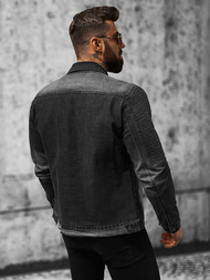 Férfi Farmer Dzseki Fekete OZONEE NB/MJ521N