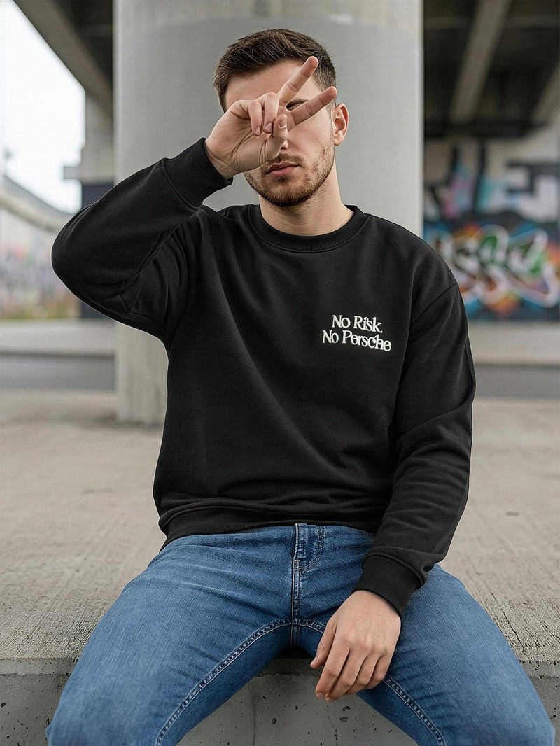 Férfi Melegítő Felső Fekete OZONEE JS/65B3918/3Z