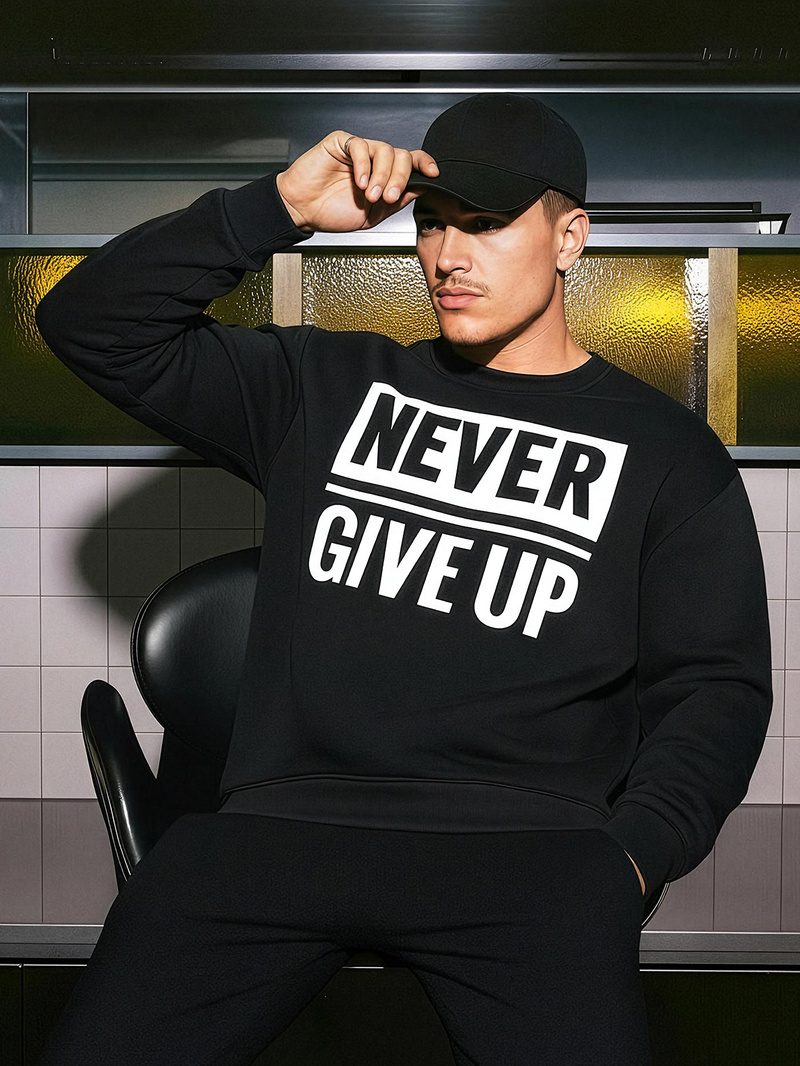 Férfi Melegítő Felső Fekete OZONEE JS/8B1769/3