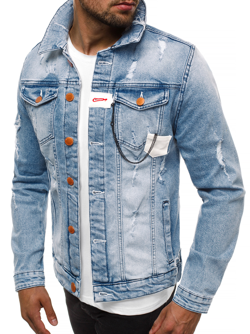 Férfi farmer dzseki kék OZONEE G/600