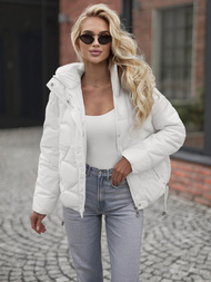 Női téli kabát fehér OZONEE JS/5M3336/281Z