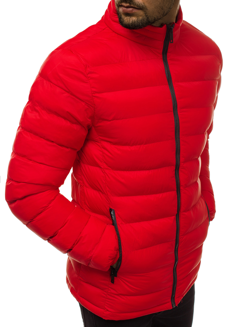 Férfi átmeneti kabát piros OZONEE JB/JP1111