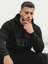 Férfi kapucnis felső fekete OZONEE JS/8B1971/3