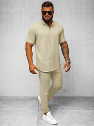 Férfi Chino Nadrág Bézs OZONEE O/K971SP