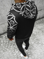 Férfi kapucnis pulóver fekete OZONEE JS/B8122