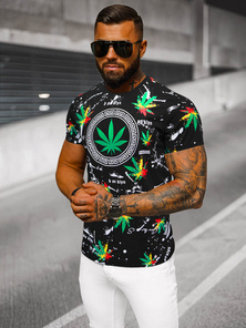 Férfi Póló Fekete OZONEE O/T131/3