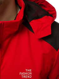 Férfi átmeneti kabát piros OZONEE MG/2515