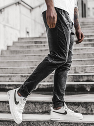 Férfi farmer jogger nadrág Fekete OZONEE JS/KK1098