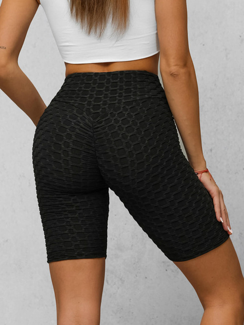 Rövid női leggings fekete OZONEE JS/17K593/3